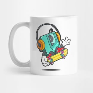 Retro 80's Walkman Skateboard Mug